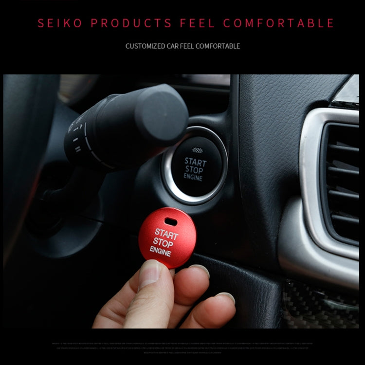 3D Aluminum Alloy Engine Start Stop Push Button Cover Trim Decorative Sticker for Mazda CX4 / CX5 / Axela / ATENZA(Blue) - Decoration Rings by PMC TechLife | Online Shopping South Africa | PMC TechLife
