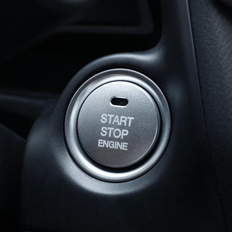 3D Aluminum Alloy Engine Start Stop Push Button Cover Trim Decorative Sticker for Mazda CX4 / CX5 / Axela / ATENZA(Silver) - Decoration Rings by PMC TechLife | Online Shopping South Africa | PMC TechLife