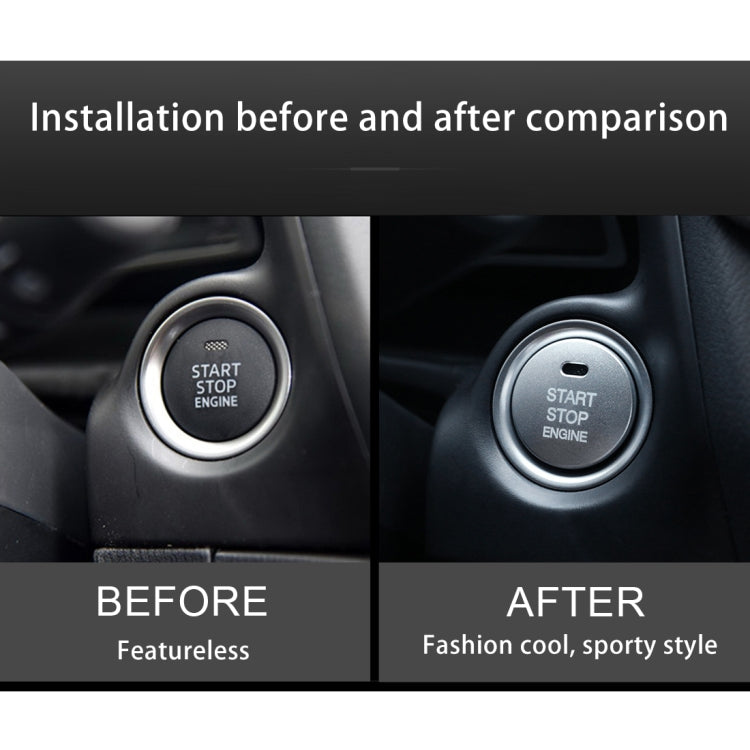 3D Aluminum Alloy Engine Start Stop Push Button Cover Trim Decorative Sticker for Mazda CX4 / CX5 / Axela / ATENZA(Silver) - Decoration Rings by PMC TechLife | Online Shopping South Africa | PMC TechLife