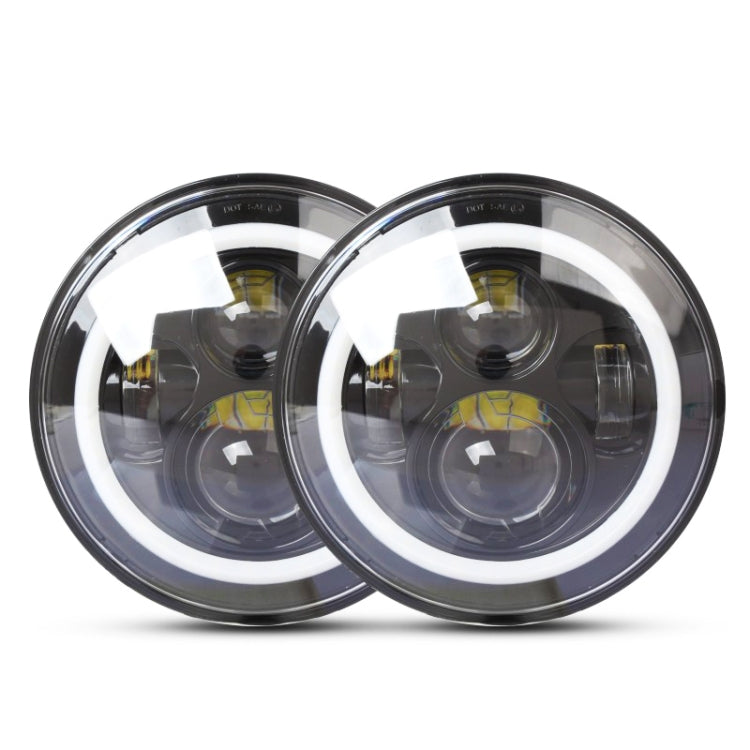 2 PCS 7 inch IP68 Waterproof 6500K 75W LED Headlight Hi/Lo Beam Driving Lamp for Jeep Wrangler JK TJ LJ - Work Lights by PMC TechLife | Online Shopping South Africa | PMC TechLife | Buy Now Pay Later Mobicred