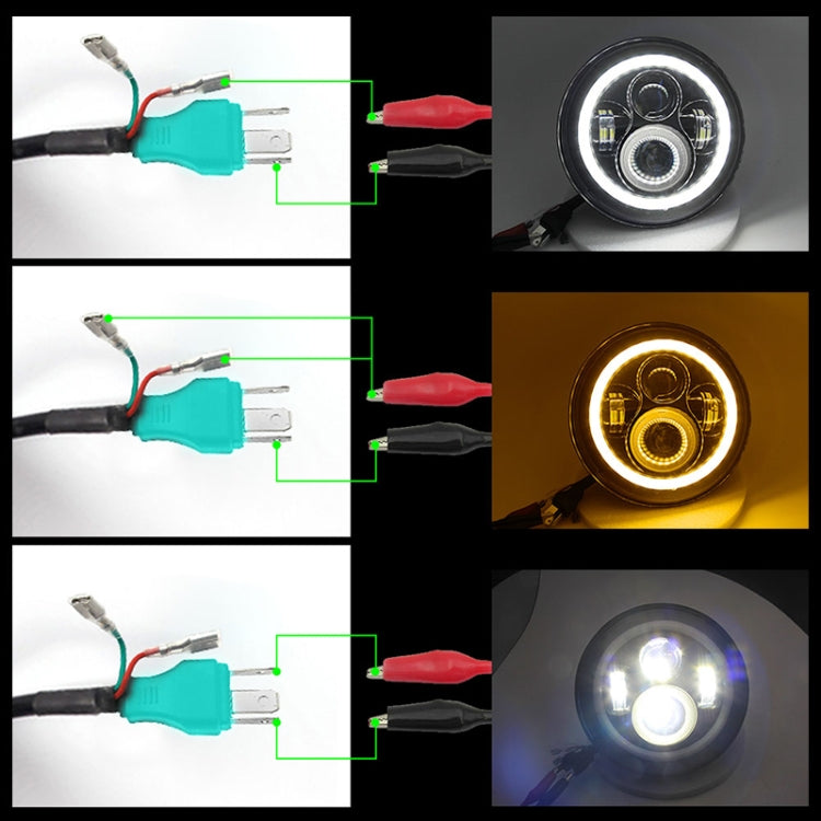 2 PCS 7 inch IP68 Waterproof 6500K 75W LED Headlight Hi/Lo Beam Driving Lamp for Jeep Wrangler JK TJ LJ - Work Lights by PMC TechLife | Online Shopping South Africa | PMC TechLife | Buy Now Pay Later Mobicred