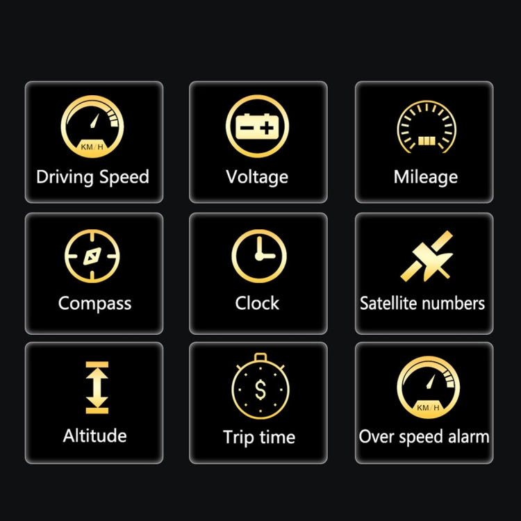 T900 Car GPS HUD Virtual HD Reflection Board Head-up Display, Speed & Driving Distance / Time Display, Over Speed & Voltage & Low Voltage Alarm, Fatigue Driving(Green) - Head Up Display System by PMC TechLife | Online Shopping South Africa | PMC TechLife | Buy Now Pay Later Mobicred