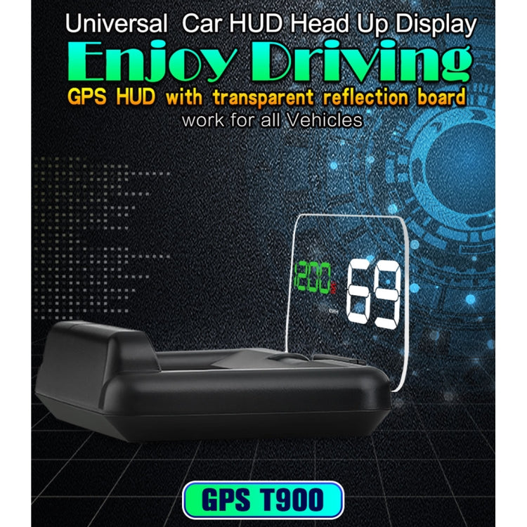T900 Car GPS HUD Virtual HD Reflection Board Head-up Display, Speed & Driving Distance / Time Display, Over Speed & Voltage & Low Voltage Alarm, Fatigue Driving(Green) - Head Up Display System by PMC TechLife | Online Shopping South Africa | PMC TechLife | Buy Now Pay Later Mobicred