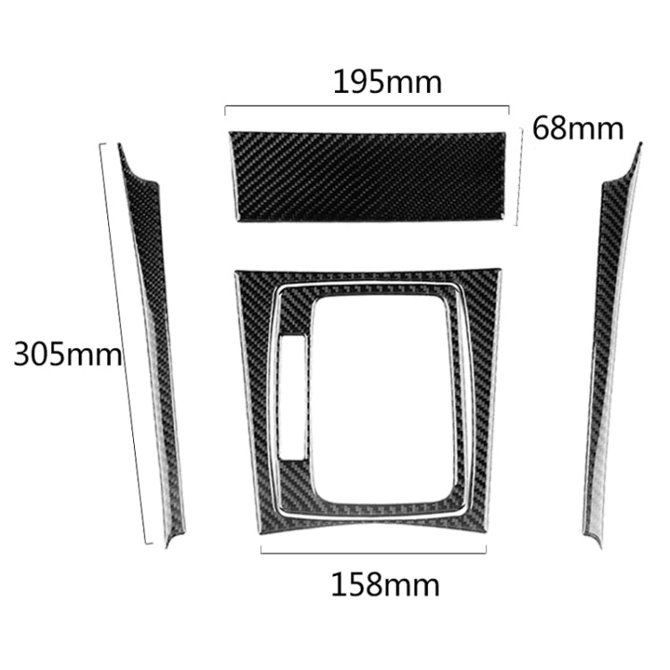 5 PCS Car Carbon Fiber Left Drive Gear Position Panel Decorative Sticker for Mercedes-Benz W204 2007-2013 - Car Interior Mouldings by PMC TechLife | Online Shopping South Africa | PMC TechLife | Buy Now Pay Later Mobicred