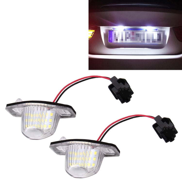 2 PCS DC 12V 2W 120LM 6000K LED License Plate Light 18-SMD 3528 Bulbs Lamps for Honda JAZZ(FIT) 02-17, Odyssay 08-17, Stream 01-05, CR-V 07-17 - free shipping - PMC TechLife - Order now!