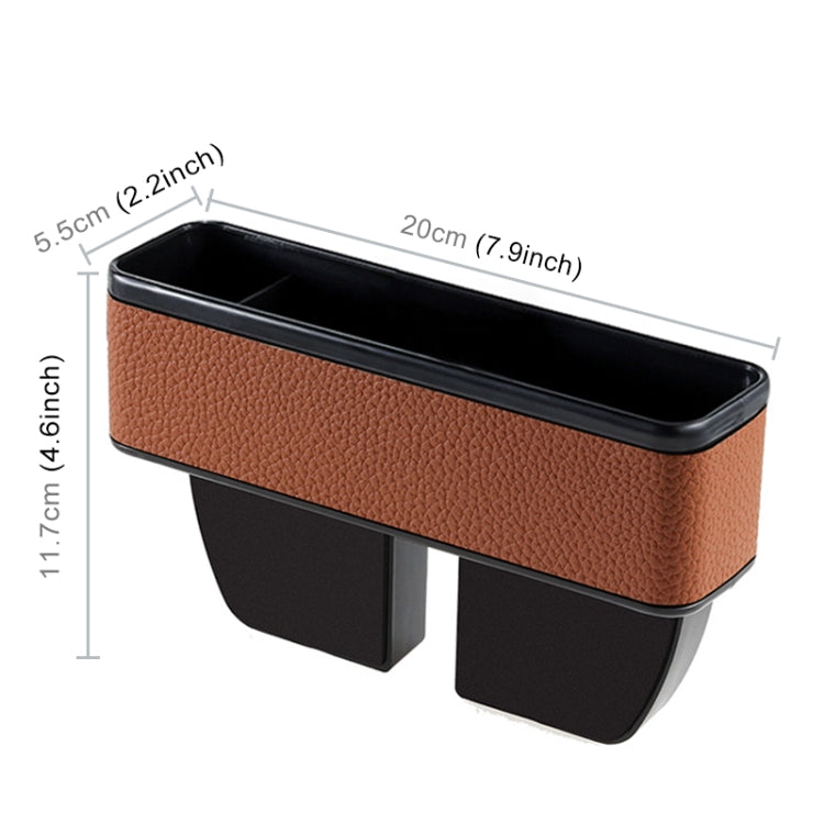 Universal Car Multi-functional Console Side Pocket Seat Gap Side Storage Box (Brown) - free shipping - PMC Jewellery - Order now!