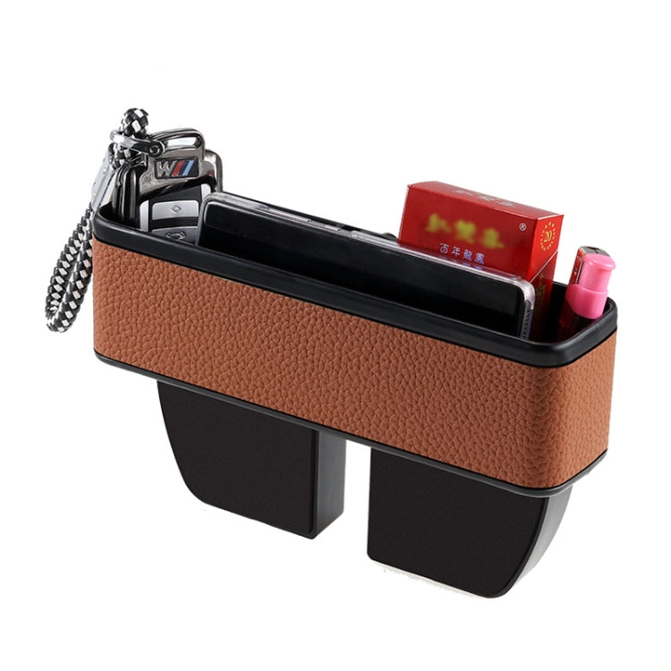 Universal Car Multi-functional Console Side Pocket Seat Gap Side Storage Box (Brown) - free shipping - PMC Jewellery - Order now!