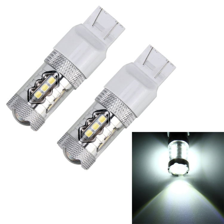2 PCS T20 / 7443 5W 250LM 6000K Car Auto Brake Lights 16LEDs SMD-2835 Lamps, DC 12V(White Light) - free shipping - PMC TechLife - Order now!