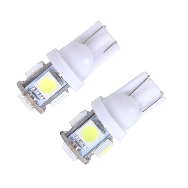 10PCS T10 3W 5500K SMD 5050 5 LED Car Clearance Lights Lamp, DC 12V(White Light) - Clearance Lights by PMC TechLife | Online Shopping South Africa | PMC TechLife | Buy Now Pay Later Mobicred