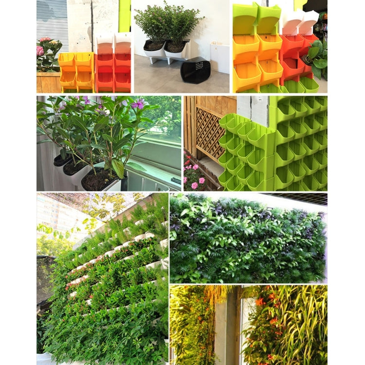 PP Planter Flower Pot Wall Hanging Garden Hanging Stackable Garden Supplies(Green) - Flower Pots & Planters by PMc TechLife | Online Shopping South Africa | PMc TechLife | Buy Now Pay Later Mobicred