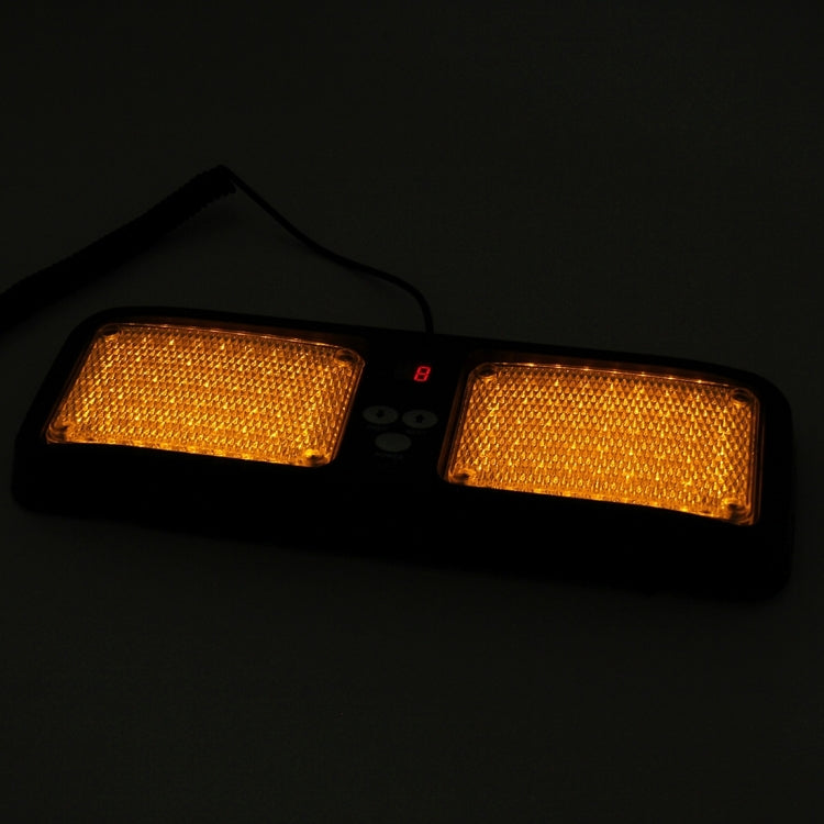 High qulaity DC 12V,9W LED Waterproof Car Sunshade Yellow Light Warning Lights Strobe Emergency Lights Flashing Light with 12 Kinds Flash Patterns - Warning Lights by PMC TechLife | Online Shopping South Africa | PMC TechLife | Buy Now Pay Later Mobicred