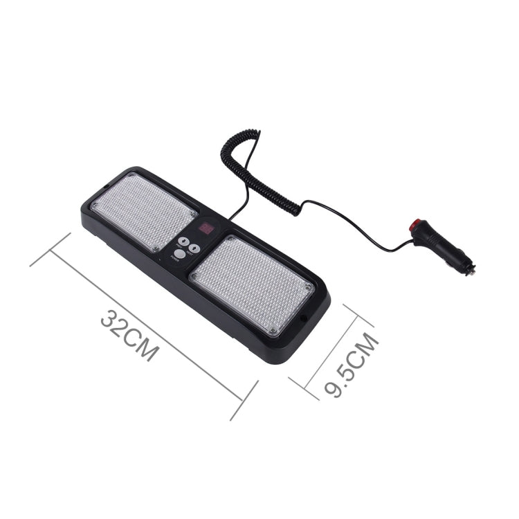 High qulaity DC 12V,9W LED Waterproof Car Sunshade White Light Warning Lights Strobe Emergency Lights Flashing Light with 12 Kinds Flash Patterns - Warning Lights by PMC TechLife | Online Shopping South Africa | PMC TechLife | Buy Now Pay Later Mobicred