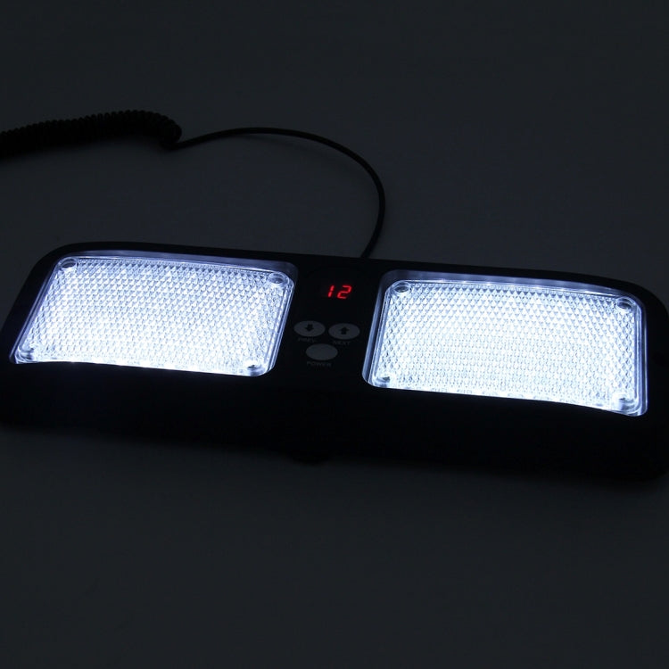 High qulaity DC 12V,9W LED Waterproof Car Sunshade White Light Warning Lights Strobe Emergency Lights Flashing Light with 12 Kinds Flash Patterns - Warning Lights by PMC TechLife | Online Shopping South Africa | PMC TechLife | Buy Now Pay Later Mobicred