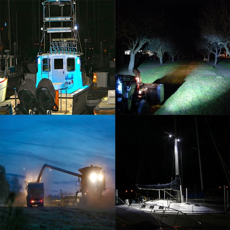 DC 10-30V 18W 2300LM 6500K Waterproof Vehicle Car Boat Marine External Work Lights Emergency Lights 60 Degrees Adjustable Flood Light LED Car Bulbs with 6 Intense LED Lights(White Light) - Work Lights by PMC TechLife | Online Shopping South Africa | PMC TechLife | Buy Now Pay Later Mobicred