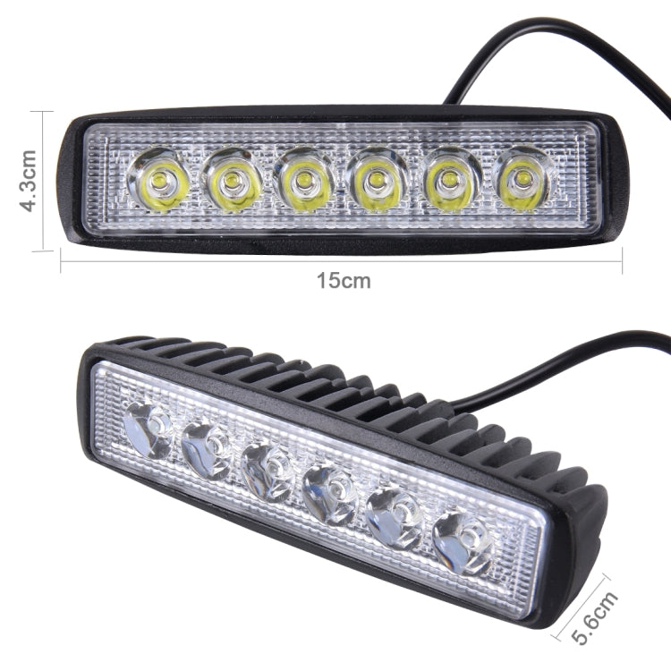 DC 10-30V 18W 1500LM 6500K Waterproof Vehicle Car Boat Marine External Work Lights Emergency Lights 30 Degrees Adjustable Spot Light LED Car Bulbs with 6 Intense Wafer LED Lights(White Light) - Work Lights by PMC TechLife | Online Shopping South Africa | PMC TechLife | Buy Now Pay Later Mobicred