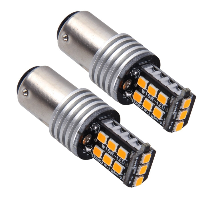 2 PCS 1157/BAY15D 3W 15 SMD-3528-LEDs Car Turn Light, DC 12V(Yellow Light) - Arrow Turn Lights by PMC TechLife | Online Shopping South Africa | PMC TechLife | Buy Now Pay Later Mobicred