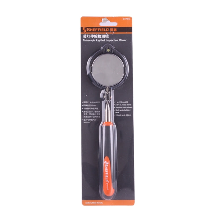 Retractable Vehicle Car Chassis Telescoping Inspection Mirror with 1 PCS 5mm LED Light, Mirror Diameter: 55mm, Max Expanding Length: 940mm - Electronic Test by PMC TechLife | Online Shopping South Africa | PMC TechLife | Buy Now Pay Later Mobicred