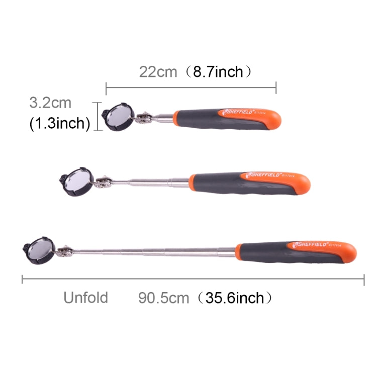 Retractable Vehicle Car Chassis Telescoping Inspection Mirror with 1 PCS 3mm LED Light, Mirror Diameter: 32mm, Max Expanding Length: 905mm - Electronic Test by PMC TechLife | Online Shopping South Africa | PMC TechLife | Buy Now Pay Later Mobicred