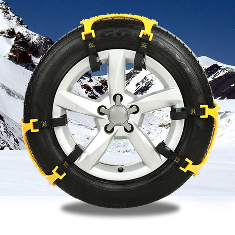 6 PCS Car Snow Tire Anti-skid Chains Yellow Chains For Family Car - Car Road Trouble Clearer by PMC TechLife | Online Shopping South Africa | PMC TechLife | Buy Now Pay Later Mobicred