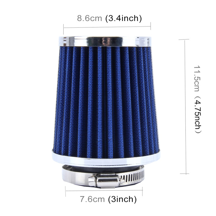 HKS 5cm Universal Mushroom Head Style Air Filter for Car(Blue) - Air Intake System by PMC TechLife | Online Shopping South Africa | PMC TechLife | Buy Now Pay Later Mobicred