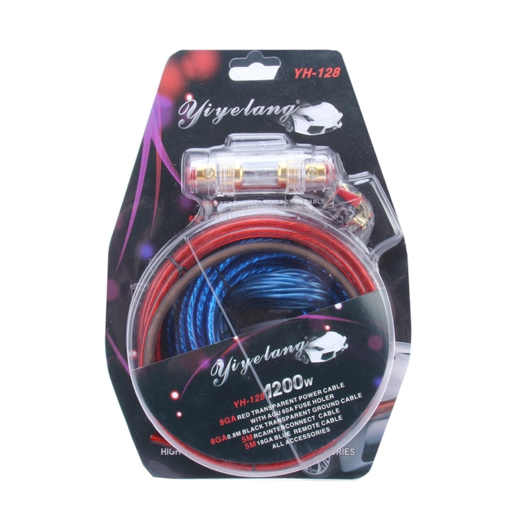 YH-128 1200W Car Amplifier Audio Power Cable Subwoofer Wiring Installation Kit with High Performance RCA Interconnect - DIY Cables by PMC TechLife | Online Shopping South Africa | PMC TechLife | Buy Now Pay Later Mobicred
