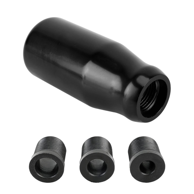 Universal Car Modified Gear Shift Knob Solid Color Smooth Auto Transmission Shift Lever Knob with Three Rubber Covers(Black) - Shift Knob by PMC TechLife | Online Shopping South Africa | PMC TechLife | Buy Now Pay Later Mobicred