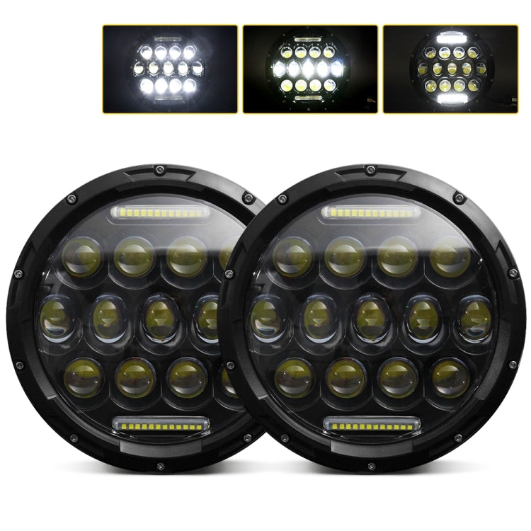 2 PCS 7 inch DC10-48V 36W 6000K Harley Motorcycle Headlight with 12 SMD-5630-LED Lamps and 12 Crystal Lamp Beads(White Light) - Work Lights by PMC TechLife | Online Shopping South Africa | PMC TechLife | Buy Now Pay Later Mobicred