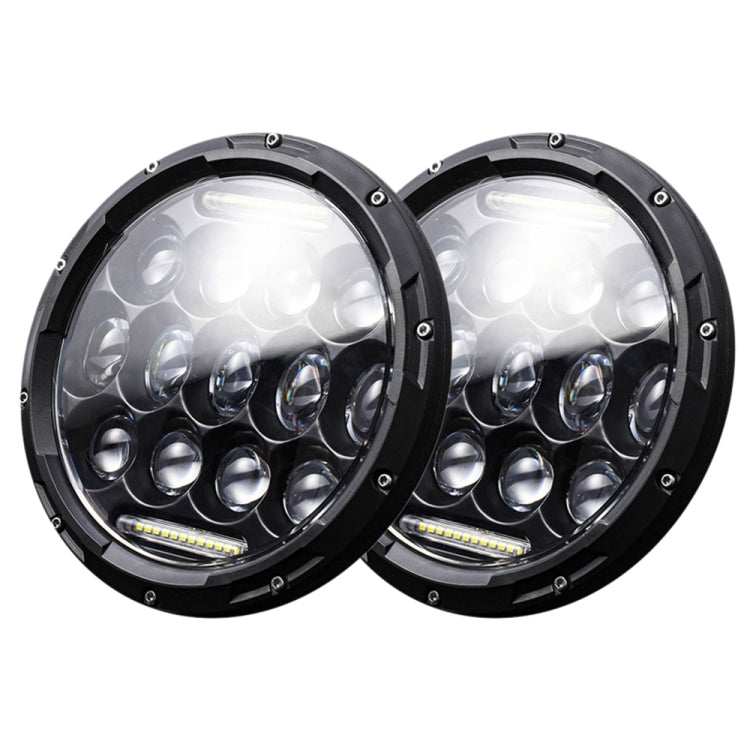 2 PCS 7 inch DC10-48V 36W 6000K Harley Motorcycle Headlight with 12 SMD-5630-LED Lamps and 12 Crystal Lamp Beads(White Light) - Work Lights by PMC TechLife | Online Shopping South Africa | PMC TechLife | Buy Now Pay Later Mobicred