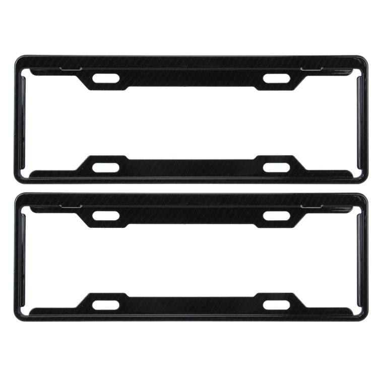 2 PCS Carbon Lead License Plate Frame Simple and Beautiful Car License Plate Frame Holder Universal License Plate Holder(Black) - License Plate Covers & Frames by PMC TechLife | Online Shopping South Africa | PMC TechLife | Buy Now Pay Later Mobicred