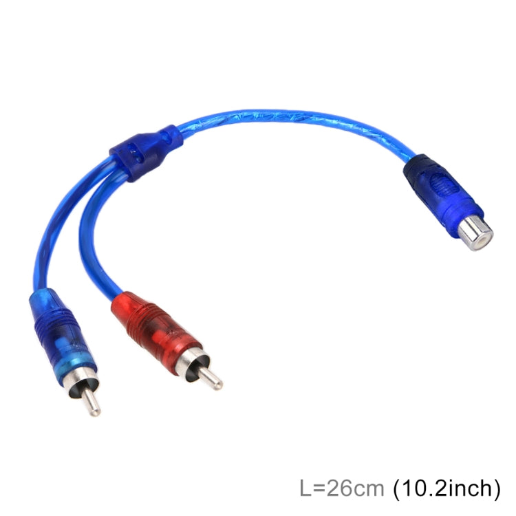 Car AV Audio Video 1 Female to 2 Male Aluminum Extension Cable Wiring Harness, Cable Length: 26cm - DIY Cables by PMC TechLife | Online Shopping South Africa | PMC TechLife | Buy Now Pay Later Mobicred