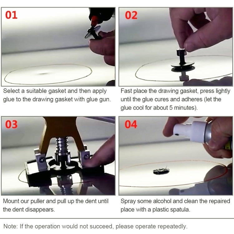 29 in 1 Auto Car Dent Lifter-Glue Puller Aluminium Alloy Tab Bodywork Repair Tools Kit, with 20W Glue Gun, US Plug or EU Plug - Hand Tool Sets by PMC TechLife | Online Shopping South Africa | PMC TechLife | Buy Now Pay Later Mobicred