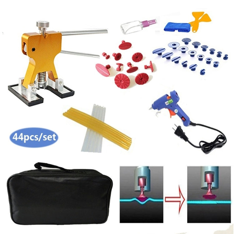 44 in 1 Auto Car Metal PDR Dent Lifter-Glue Puller Tab Hail Removal Paintless Car Dent Repair Tools Kit, with 20W Glue Gun, US Plug or EU Plug - Hand Tool Sets by PMC TechLife | Online Shopping South Africa | PMC TechLife | Buy Now Pay Later Mobicred