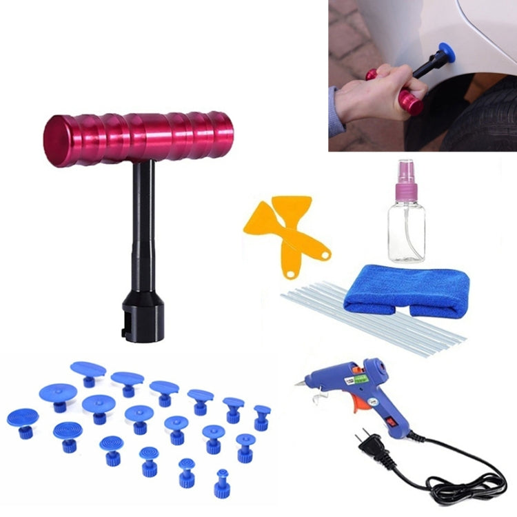 32 in 1 Auto Car Metal PDR Dent Lifter-Glue Puller Tab Hail Removal Paintless Car Dent Repair Tools Kit, with 20W Glue Gun, US Plug or EU Plug - Hand Tool Sets by PMC TechLife | Online Shopping South Africa | PMC TechLife | Buy Now Pay Later Mobicred