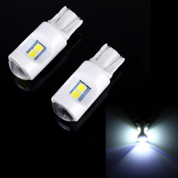 2 PCS T10 / W5W / 194 DC 12V 1.2W 6LEDs SMD-3030 Car Reading Lamp Clearance Light, with Projector Lens Light(White Light) - Clearance Lights by PMC TechLife | Online Shopping South Africa | PMC TechLife | Buy Now Pay Later Mobicred