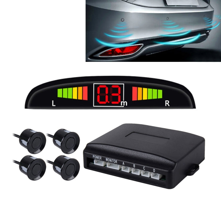 Car Voice Prompt Reverse Backup Radar System - Premium Quality 4 Parking Sensors Car Reverse Backup Radar System with LCD Display - Radar Detectors by PMC TechLife | Online Shopping South Africa | PMC TechLife | Buy Now Pay Later Mobicred