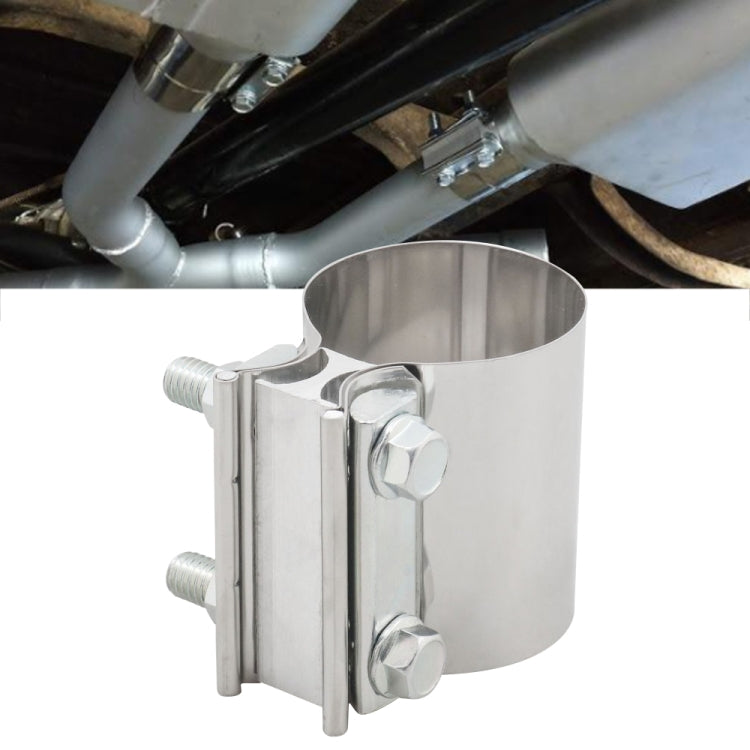 4 inch Car Turbo Exhaust Downpipe Stainless Steel Lap Joint Band Clamp - Booster Cable & Clip by PMC TechLife | Online Shopping South Africa | PMC TechLife | Buy Now Pay Later Mobicred