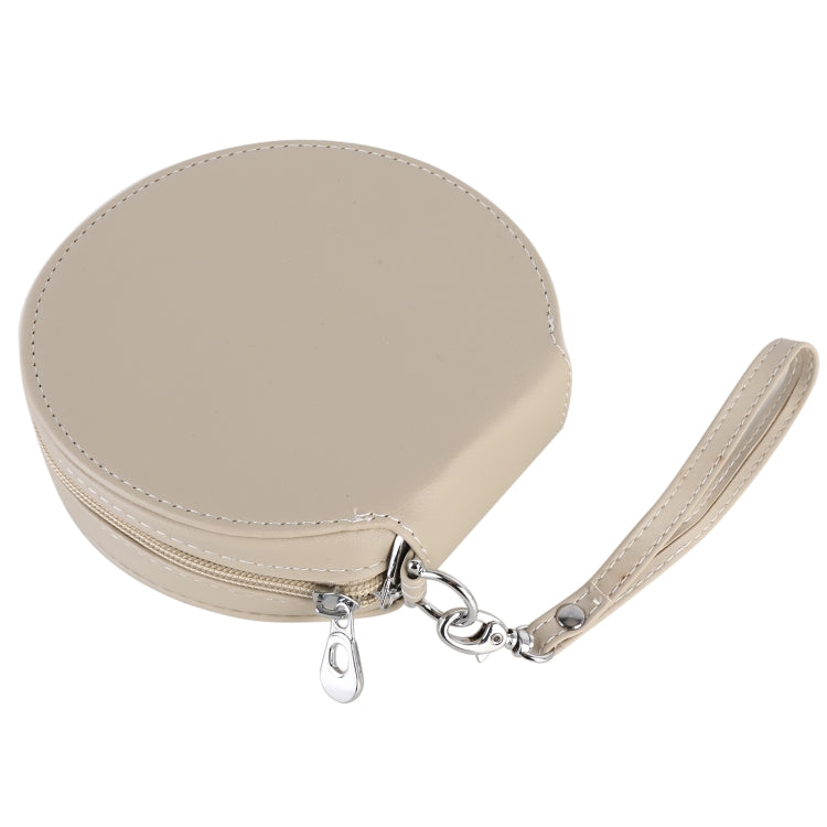 20 CD Disc Storage Case Leather Bag Heavy Duty CD/ DVD Wallet for Car, Home, Office and Travel (Beige) - Stowing Tidying by PMC Jewellery | Online Shopping South Africa | PMC Jewellery | Buy Now Pay Later Mobicred