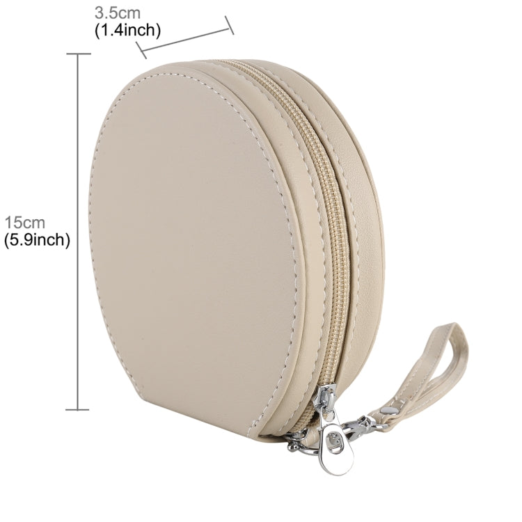 20 CD Disc Storage Case Leather Bag Heavy Duty CD/ DVD Wallet for Car, Home, Office and Travel (Beige) - Stowing Tidying by PMC Jewellery | Online Shopping South Africa | PMC Jewellery | Buy Now Pay Later Mobicred
