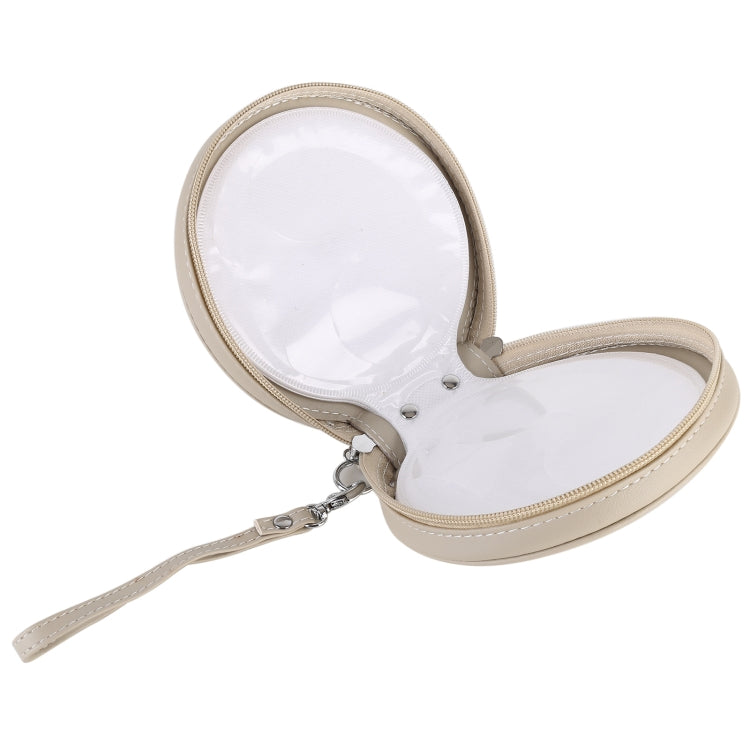 20 CD Disc Storage Case Leather Bag Heavy Duty CD/ DVD Wallet for Car, Home, Office and Travel (Beige) - Stowing Tidying by PMC Jewellery | Online Shopping South Africa | PMC Jewellery | Buy Now Pay Later Mobicred