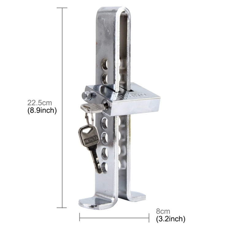 Car Auto Stainless Steel  Anti-theft Clutch Lock Car Brake Safety Lock Tool Accelerator Pedal Lock with Keys Suitable for Clutch Height Under 22.5cm - Steering Wheel Locks by PMC Jewellery | Online Shopping South Africa | PMC Jewellery | Buy Now Pay Later Mobicred