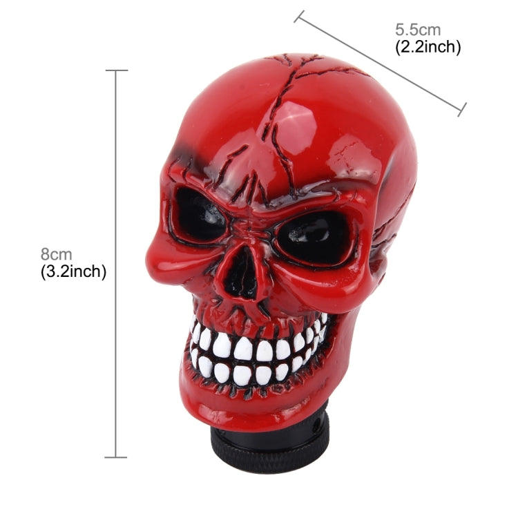 Universal Skull Head Shape ABS Manual or Automatic Gear Shift Knob with Three Rubber Covers Fit for All Car(Red) - Shift Knob by PMC Jewellery | Online Shopping South Africa | PMC Jewellery | Buy Now Pay Later Mobicred