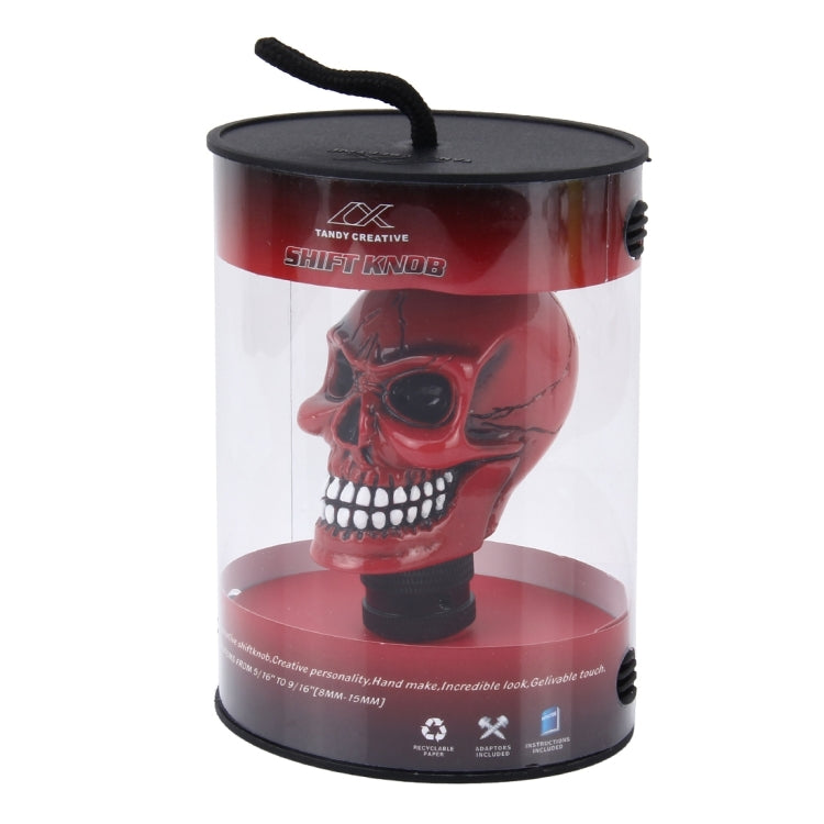 Universal Skull Head Shape ABS Manual or Automatic Gear Shift Knob with Three Rubber Covers Fit for All Car(Red) - Shift Knob by PMC Jewellery | Online Shopping South Africa | PMC Jewellery | Buy Now Pay Later Mobicred