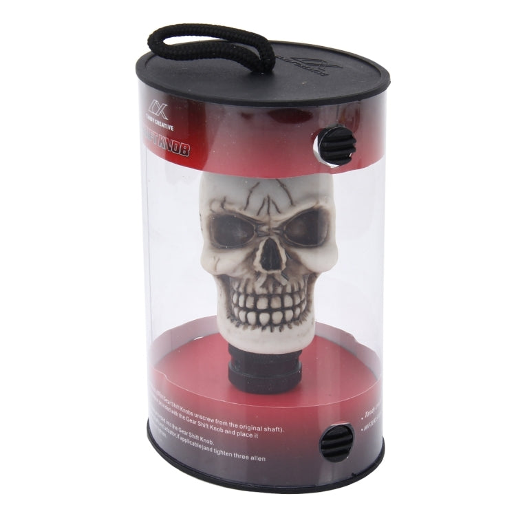 Universal Skull Head Shape ABS Manual or Automatic Gear Shift Knob  with Three Rubber Covers Fit for All Car(White) - Shift Knob by PMC TechLife | Online Shopping South Africa | PMC TechLife | Buy Now Pay Later Mobicred