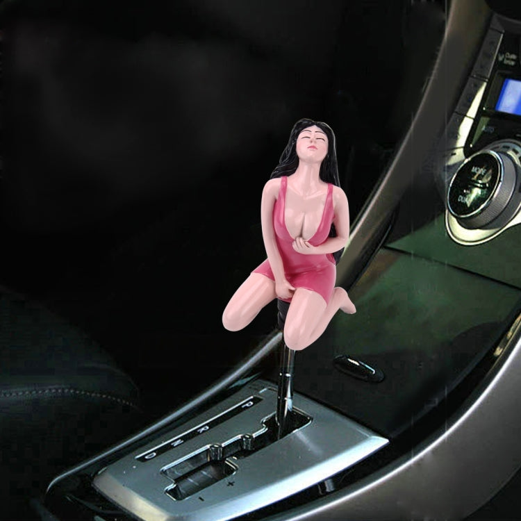 Universal Sexy Beauty Shape ABS Manual or Automatic Gear Shift Knob  with Three Rubber Covers Fit for All Car(Magenta) - Shift Knob by PMC TechLife | Online Shopping South Africa | PMC TechLife | Buy Now Pay Later Mobicred