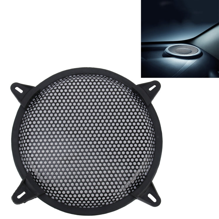 8 inch Car Auto Metal Mesh Black Round Hole Subwoofer Loudspeaker Protective Cover Mask Kit with Fixed Holder - Car Amplifiers by PMC TechLife | Online Shopping South Africa | PMC TechLife | Buy Now Pay Later Mobicred