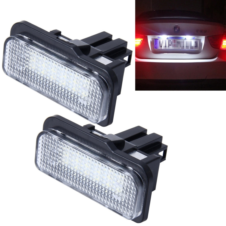 2 PCS Canbus License Plate Light with 24 SMD-3528 Lamps for Benz - License Plate Lights by PMC TechLife | Online Shopping South Africa | PMC TechLife | Buy Now Pay Later Mobicred