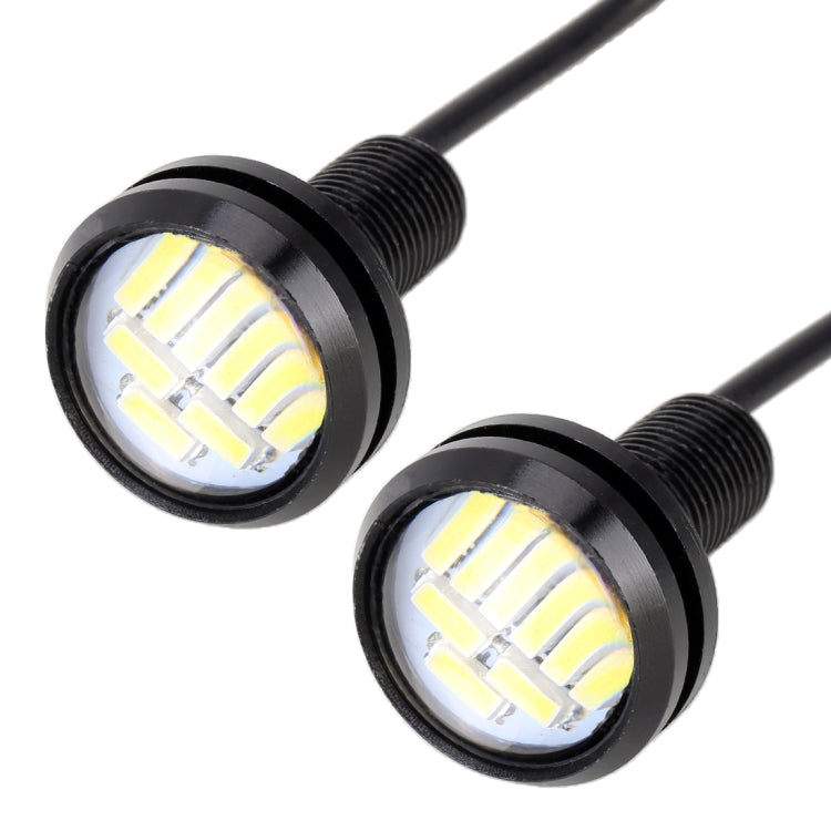 2 PCS 2W Car Auto Eagle Eyes Fog Light Turn Light with 12 SMD-4014 LED Lamps, DC 12V Cable Length: 55cm(White Light) - Eagle Eye Lamps by PMC TechLife | Online Shopping South Africa | PMC TechLife | Buy Now Pay Later Mobicred