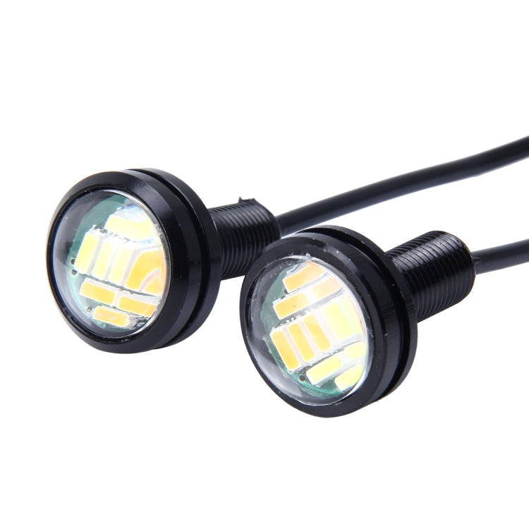 2 PCS 2W (White + Yellow Light) Car Auto Eagle Eyes Fog Light Turn Light with 12 SMD-4014 LED Lamps, DC 12V Cable Length: 55cm - Eagle Eye Lamps by PMC TechLife | Online Shopping South Africa | PMC TechLife | Buy Now Pay Later Mobicred