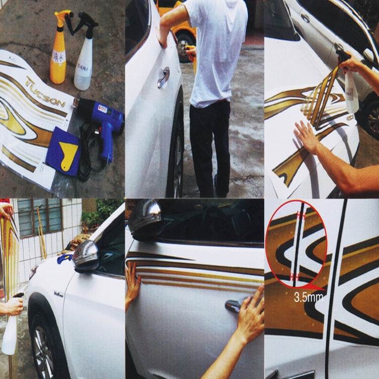 3 PCS SUV Body Decorative Strip Brand Car Streamline Shining Sticker For Honda CRV Nissarl X-Trail/Qashqai/Murano series - Decorative Sticker by PMC TechLife | Online Shopping South Africa | PMC TechLife | Buy Now Pay Later Mobicred