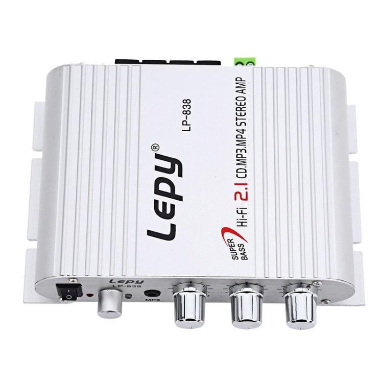 Car 2.1CH HIFI Subwoofer Amplifier Audio, Support MP3(Silver) -  by PMC TechLife | Online Shopping South Africa | PMC TechLife | Buy Now Pay Later Mobicred